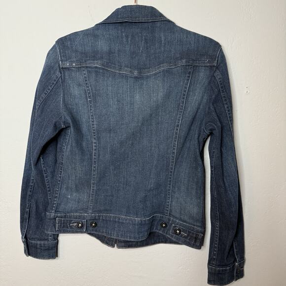 Levi's San Francisco Denim Jacket Womens Large Trucker Style Blue Cotton Blend - Picture 4 of 8